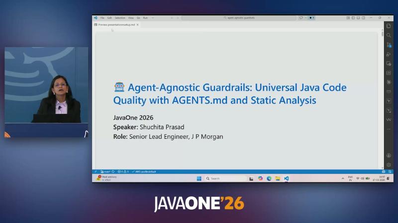 JavaOne 2026 session: Agent-Agnostic Guardrails with AGENTS.md and static analysis