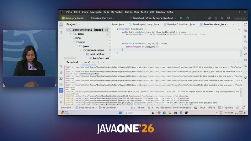 Unguarded demo: BookService.updateBook and integration test context