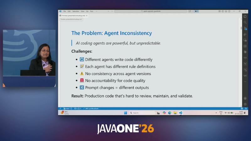 Slide: The Problem — Agent Inconsistency, emphasizing inconsistent rule definitions across agents