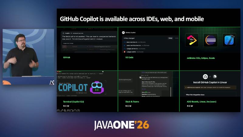 GitHub Copilot across IDEs, web, terminal, Slack, and project management tools