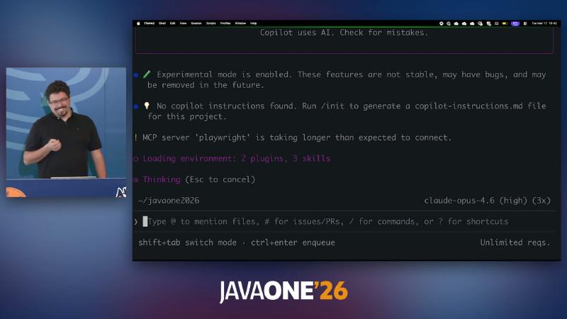 Copilot CLI in iTerm2: Experimental mode, MCP playwright connection, claude-opus-4.6