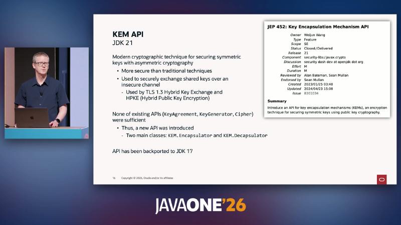 KEM API 幻灯:None of existing APIs were sufficient,两类 KEM.Encapsulator / Decapsulator