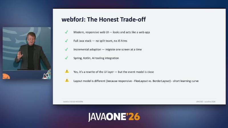 webforJ honest trade-off: FlexLayout learning curve and UI-layer rewrite