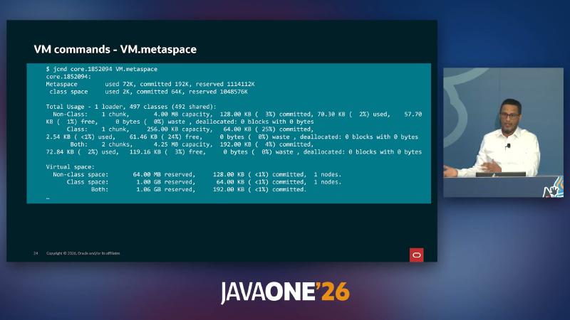VM.metaspace：Metaspace used 72K，497 classes，492 shared