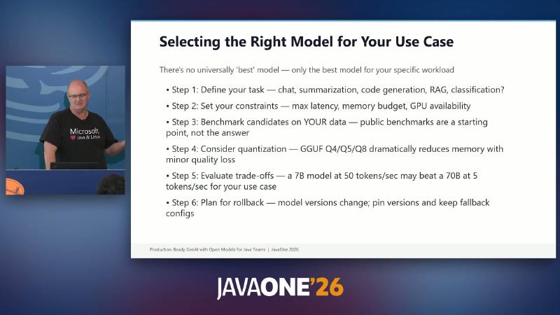 JavaOne 2026：Selecting the Right Model 选型幻灯